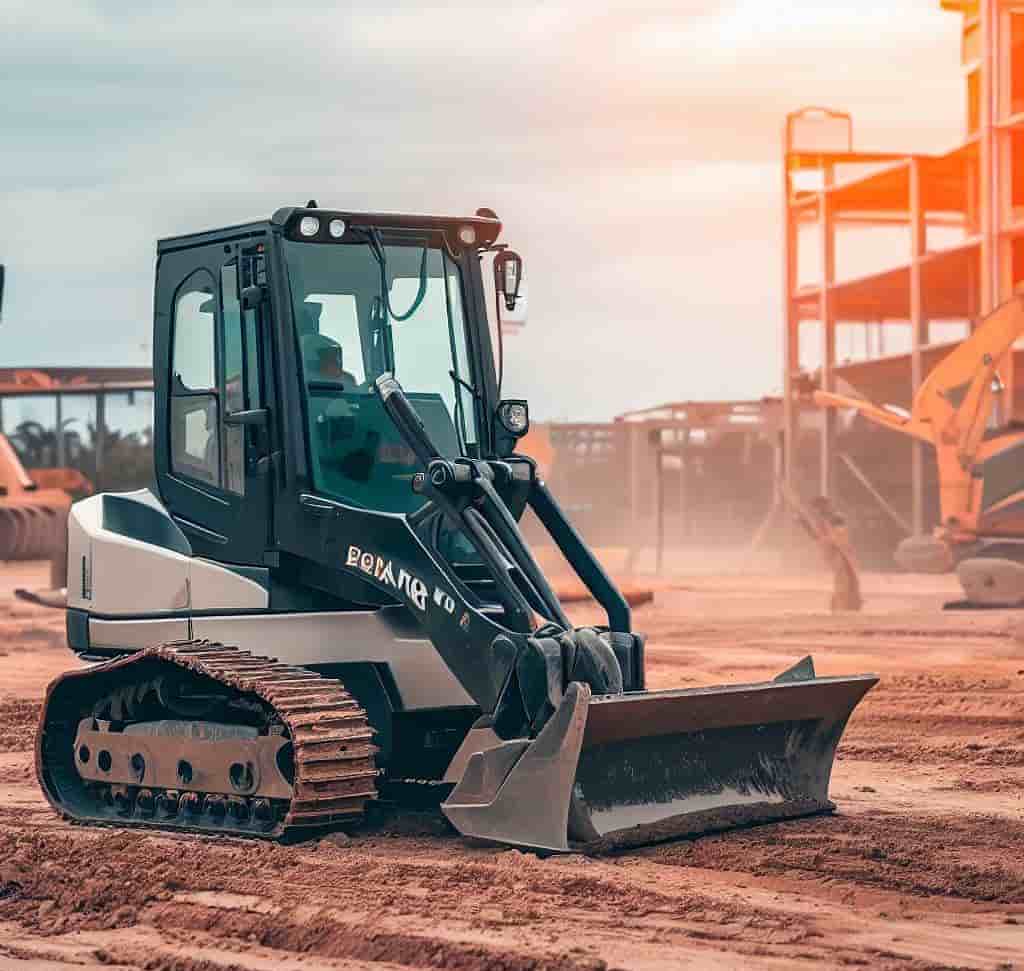 Bobcat Skid Steer Loader Rental service at construction site dubai