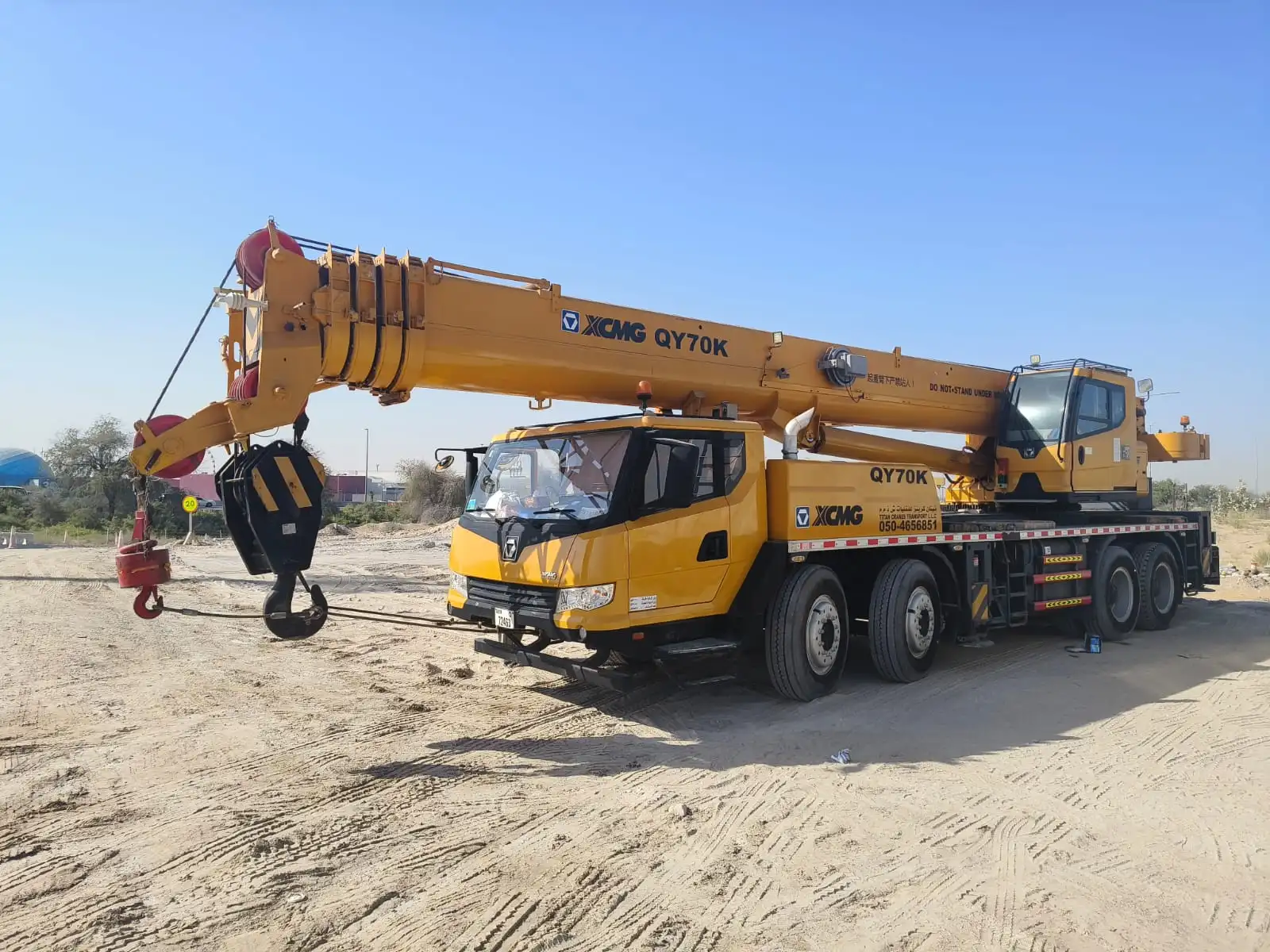 XCMG QY70K 70 Ton Mobile Crane Rental in Dubai South - Khaibar Transport Own Fleet